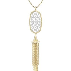 Kendra Scott Gold and Silver Filigree Earrings and Necklace SET